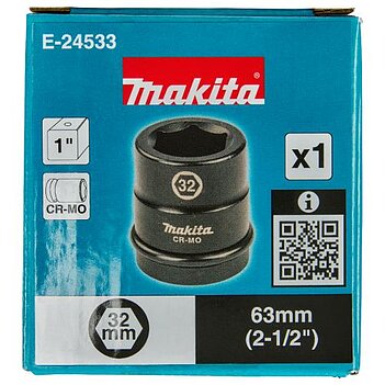Головка торцевая 6-гранная ударная Makita Cr-Mo 1" 32 мм (E-24533)