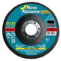 Круг пелюстковий шліфувальний NOVOABRASIVE Standard 125мм х Р40 (NS2740125)