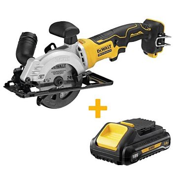 Пила дисковая аккумуляторная DeWalt (DCS571NT+DCB187)