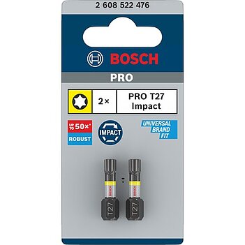 Бита Torx ударная Bosch Impact Control 1/4" T27 2 шт. (2608522476)