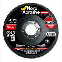 Круг лепестковый шлифовальный NOVOABRASIVE Extreme 125мм х Р60 (NEAL60125)