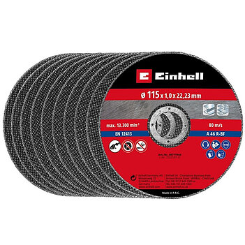 Круг отрезной по металлу Einhell 115x1,0x22,23 мм 10 шт. (711944)