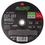 Круг відрізний по металу Alloid Pro 41 14А 230x2,0x22,23 мм (CW-3023020)