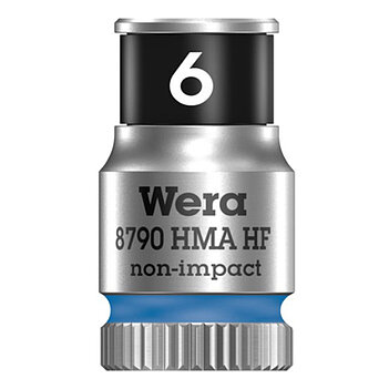 Головка торцева 6-гранна WERA Zyklop 8790 HMA HF Cr-V 1/4" 6 мм з фіксувальною функцією (05003721001)