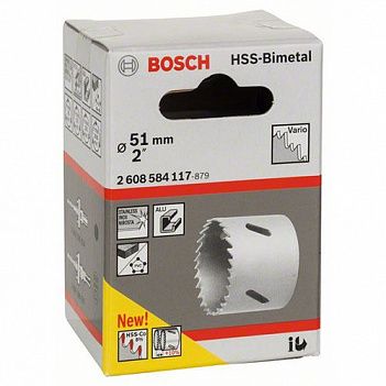 Коронка по металлу и дереву Bosch HSS-Bimetal 51 мм (2608584117)