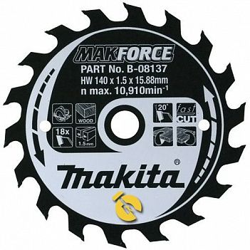 Диск пильный по дереву Makita MAKForce 180х20,00мм (B-08458)