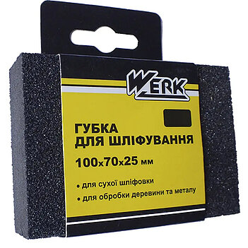Губка шлифовальная Werk P80 (68009) Губка шлифовальная Werk P80 (68009)