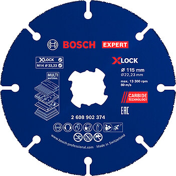 Круг відрізний по дереву Bosch EXPERT Carbide Multi Wheel X-LOCK 115x1,0х22,23 мм (2608902374)