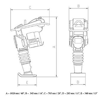 Вібротрамбовка бензинова MASTERPAC PMR70H (145625)