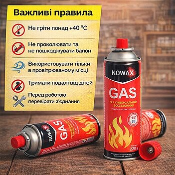 Балончик газовий NOWAX 220 г (NX40750)