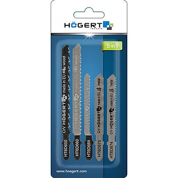 Набор полотен пильных по металлу и дереву Hoegert Cr-V 5 шт. (HT6D690)