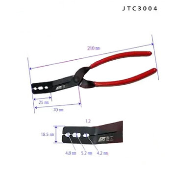 Щипці для зняття кліпс JTC 210 мм (3004 JTC)