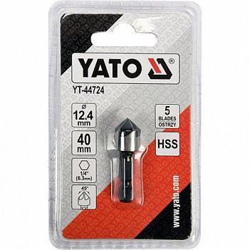 Зенкер по металлу Yato HSS 12,4x40мм 1шт (YT-44724)
