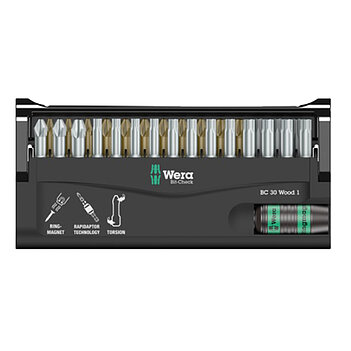 Набор бит WERA Bit-Check 30 Wood 1 1/4" 30 шт. (05057433001)