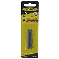 Біта магнітна Phillips Work's S2 1/4" PH2 2 шт. (87871)