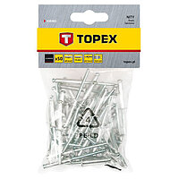 Заклепки алюминиевые TOPEX 4,0х8,0 мм 50 шт. (43E401)