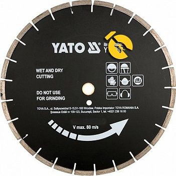 Диск алмазний сегментований Yato 350х25,4х3,2 мм (YT-5992)