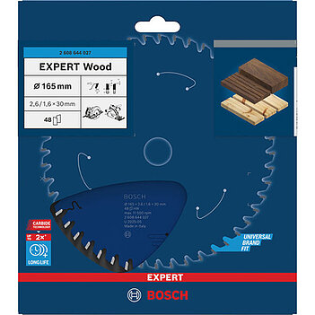 Диск пильный по дереву Bosch Expert Wood 165х1,6x30мм (2608644027)