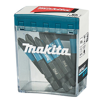 Бита ударная магнитная Phillips 1/4" Makita Impact Black PH2 10 шт. (E-12407)
