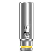 Головка торцевая 6-гранная удлиненная WERA 8790 HMA Deep Cr-V 1/4" 10 мм (05004507001)