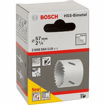 Коронка по металлу и дереву Bosch HSS-Bimetal 57мм (2608584119)