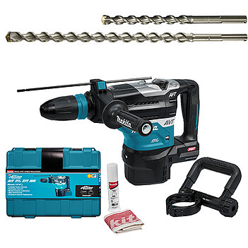 Перфоратор аккумуляторный Makita + бур по бетону 2 шт. (SET-HR005GZ01-0825) - без аккумулятора и зарядного устройства