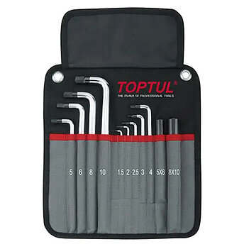 Набор ключей Hex Ball Г-образных экстрадлинных с шаром Toptul 11ед. (GPAQ1101) Набор ключей Hex Ball Г-образных экстрадлинных с шаром Toptul 11ед. (GPAQ1101)