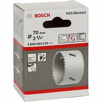 Коронка по металу і дереву Bosch HSS-Bimetal 70мм (2608584124)