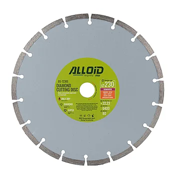 Диск алмазный сегментированный Alloid 230х22,23мм 1шт (DS-7230S)