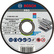 Круг відрізний по металу Bosch PRO Stainless Steel and Metal 115x1,0x22,23 1 шт. (2608603169)