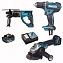 Набор инструментов аккумуляторных Makita (DLX3160)