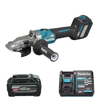 Кутова шліфмашина акумуляторна Makita + акумулятор + зарядний пристрій (SET-GA055GZ-PROMOXGT)