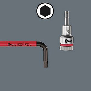 Набір ключів Hex Г-подібних WERA 950/7 Hex-Plus Multicolour Magnet 1 7 шт. з кулею, з магнітизатором (05022534001)
