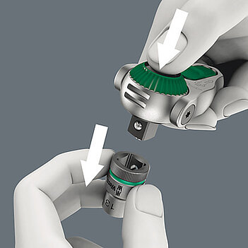 Тріскачка з шарніром WERA Zyklop Speed 8000 A SB 1/4" 72 зубці (05073260001)