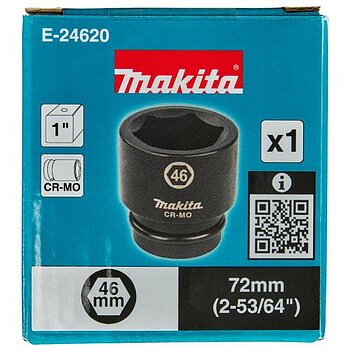 Головка торцева 6-гранна ударна Makita Cr-Mo 1" 46 мм (E-24620)