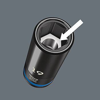 Набір головок 6-гранних ударних подовжених WERA Wheel Impaktor C Set 1 1/2" 3 шт. (05004595001)