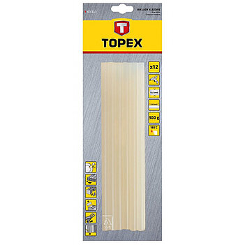 Клейові стрижні TOPEX 11,2х250 мм 12 шт прозорі (42E113)