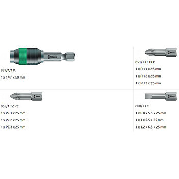 Набір біт WERA Bit-Check 10 Universal 3 1/4" 10 шт. (05056375001)