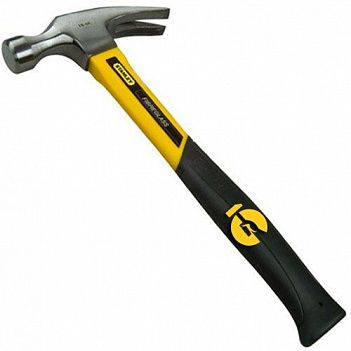 Молоток столярный Stanley "Yellow Fibreglass Curve Claw" 450г (1-51-622)