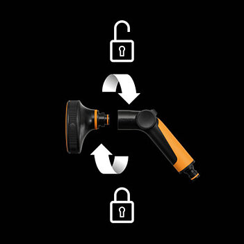 Пистолет для полива Fiskars + коннектор с автостопом (1065492)