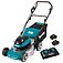 Газонокосарка акумуляторна Makita + акумулятор 2 шт. + зарядний пристрій 1 шт. (SET-DLM466Z-0226)