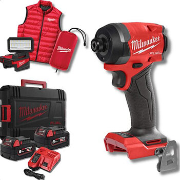 Гайковерт ударний акумуляторний Milwaukee M18 FID3MC-502X + ліхтар та жилетка у подарунок (4933499450)