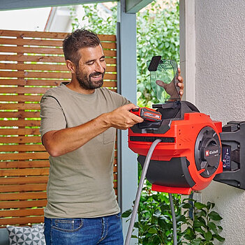 Котушка акумуляторна Einhell GE-HR 18/30 WH Li - Solo 1,5 м (4173771) - без акумулятора та зарядного пристрою