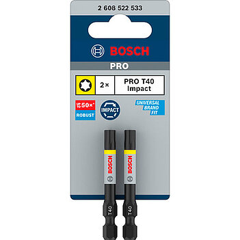 Бита Torx ударная Bosch PRO Impact Control 1/4" T40 2 шт. (2608522533)