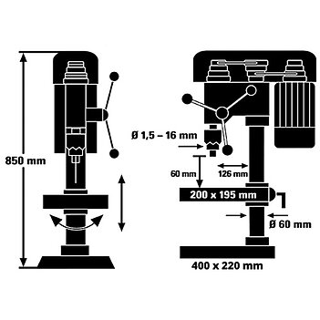 Свердлильний верстат Einhell TC-BD 630/1 (4520597)