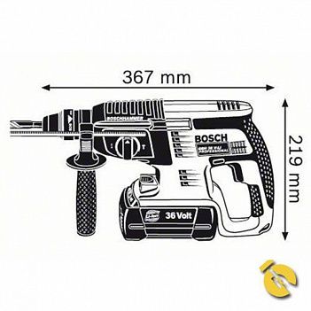 Перфоратор аккумуляторный Bosch GBH 36 V-LI (0611900R0G)