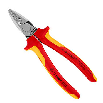 Клещи обжимные диэлектрические KNIPEX 180 мм 1000V (97 78 180)