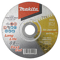 Круг отрезной для нержавеющей стали Makita Z60V 125х0,8х22,23мм (E-22953)