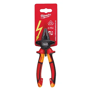 Плоскогубці діелектричні Milwaukee 165 мм 1000V VDE (4932464571)