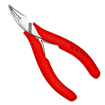 Длинногубцы изогнутые для электроники мини KNIPEX 115 мм (35 41 115)